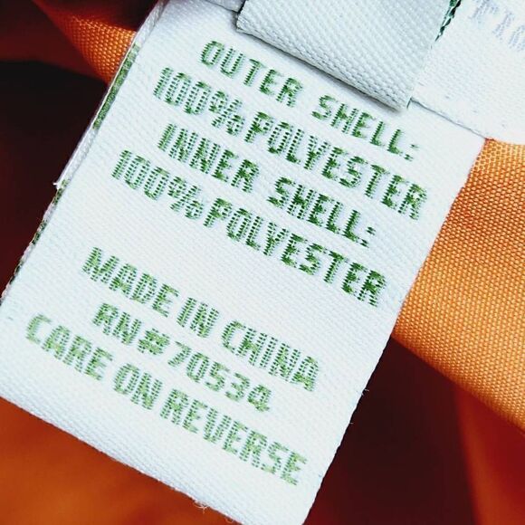 Orvis reversible button front jacket orange tan Size medium - Picture 10 of 12